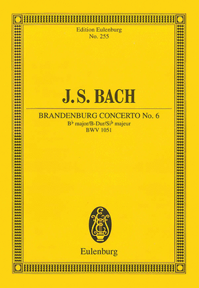 Book cover for Brandenburg Concerto No. 6 in B-flat Major, BWV 1051