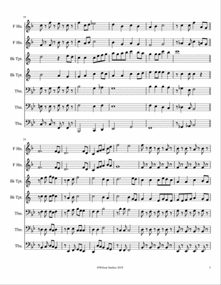 Are You Washed in the Blood? Brass Ensemble scores gallery preview page 3