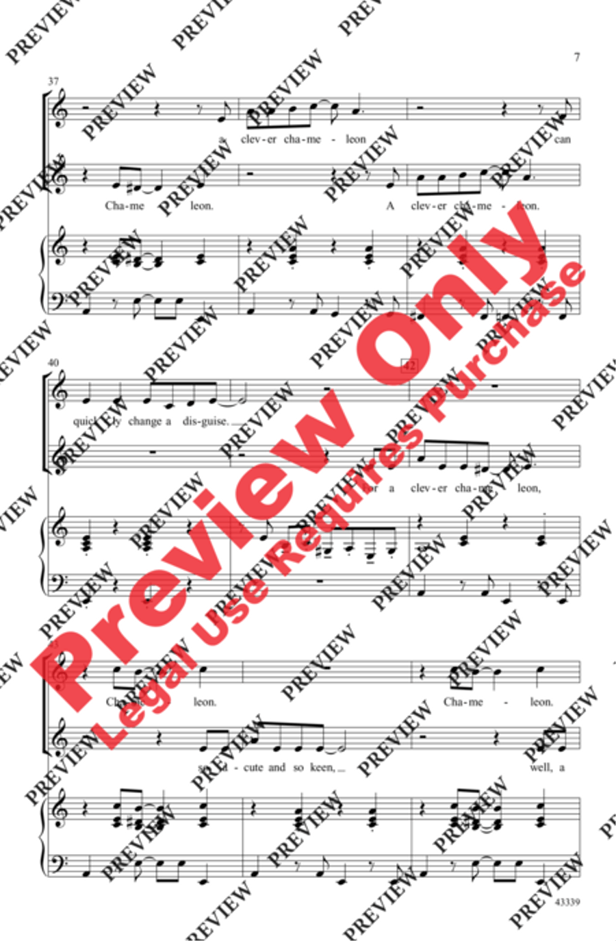 Clever Chameleon 2-Part scores gallery preview page 16