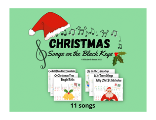 Book cover for Christmas: Songs on the Black Keys - Pre-staff Piano Sheet Music
