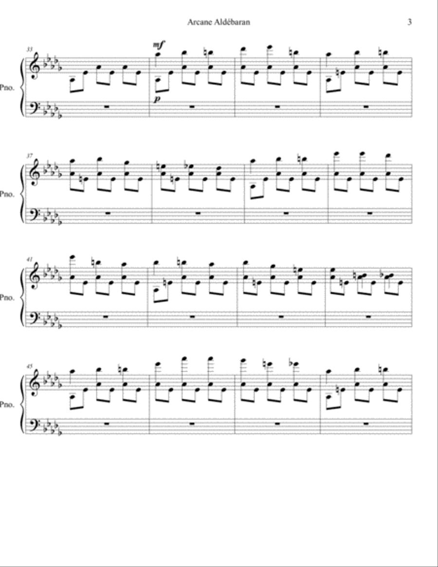 Arcane Aldébaran piano 1 extracted part of 