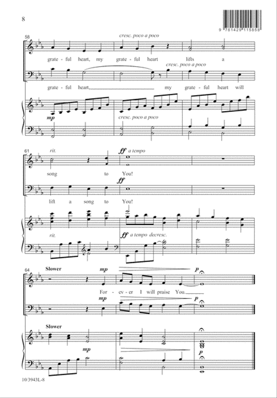 Forever I Will Praise You 2-Part scores gallery preview page 8