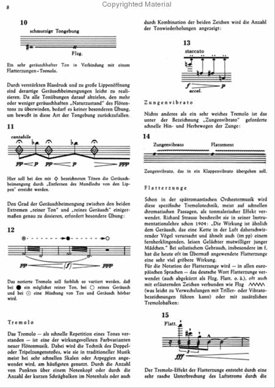 Neue Spieltechniken in der Querflötenmusik nach 1950 Flute Solo scores gallery preview page 2