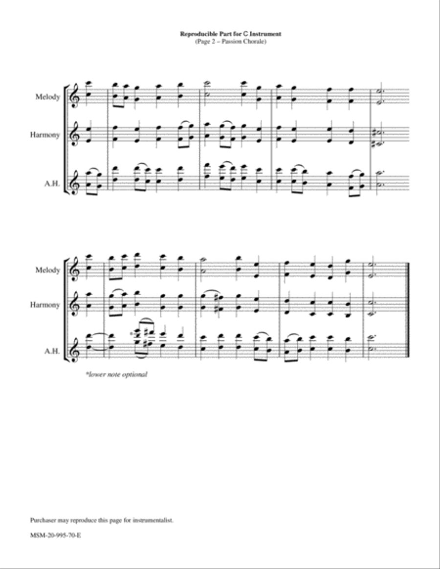Passion Chorale Passion Chorale Piano and Keyboard scores gallery preview page 2
