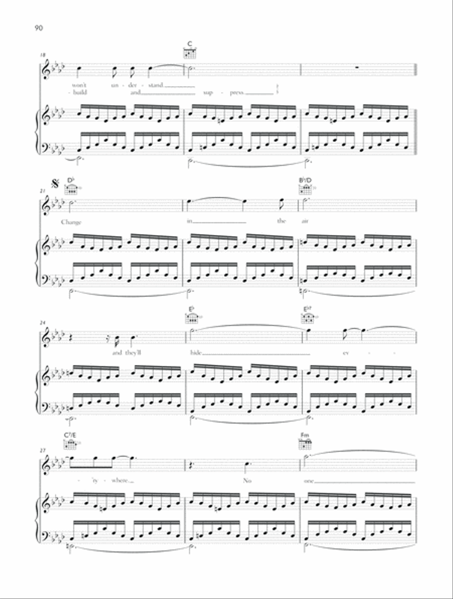 Ruled By Secrecy Piano, Vocal, Guitar scores gallery preview page 3