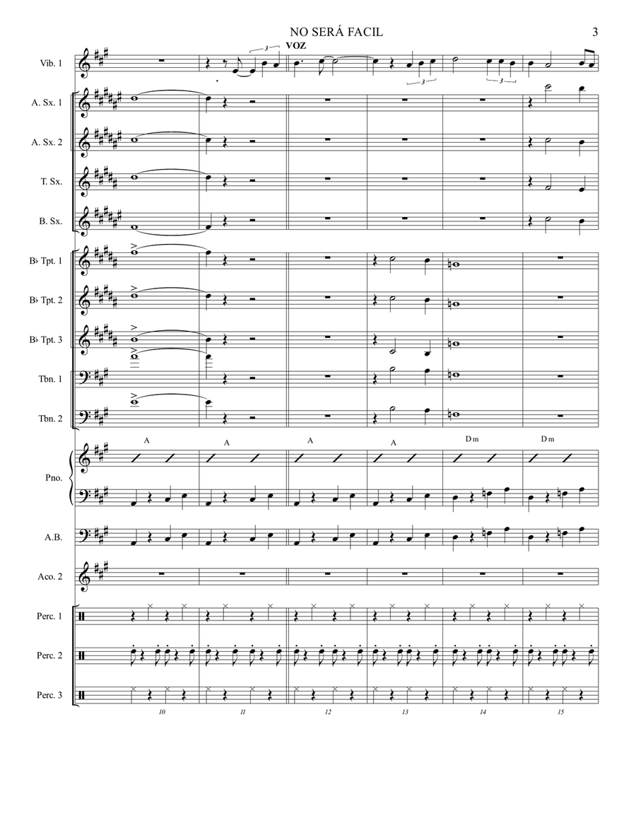 HOMENAJE A GLORIA STEFAN - NO SERÁ FACIL Jazz Ensemble scores gallery preview page 4