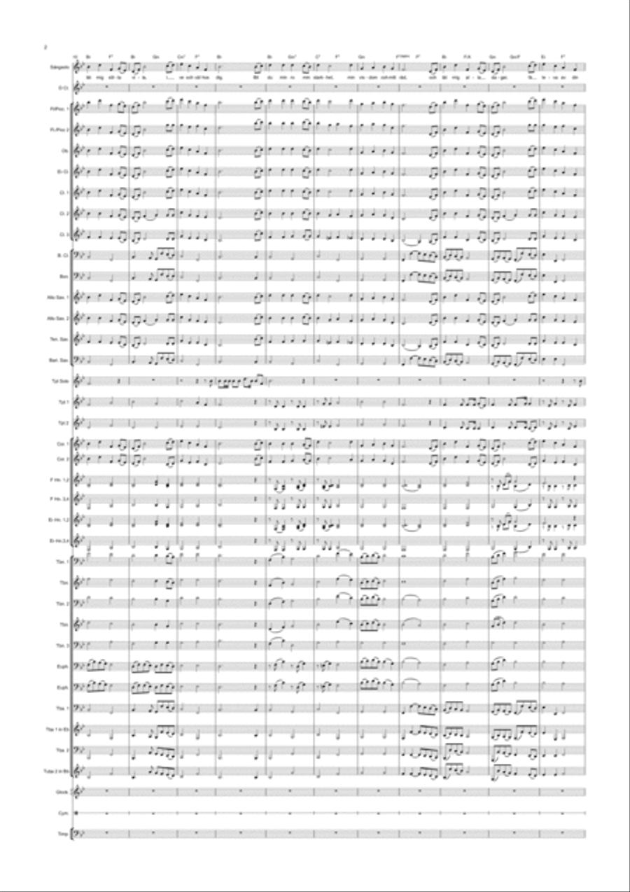 THE HOLY WINGS O SAVIOR / BRED DINA VIDA VINGAR Concert Band scores gallery preview page 2