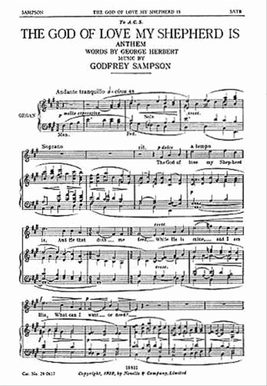 The God of Love My Shepherd Is 4-Part scores gallery preview page 1