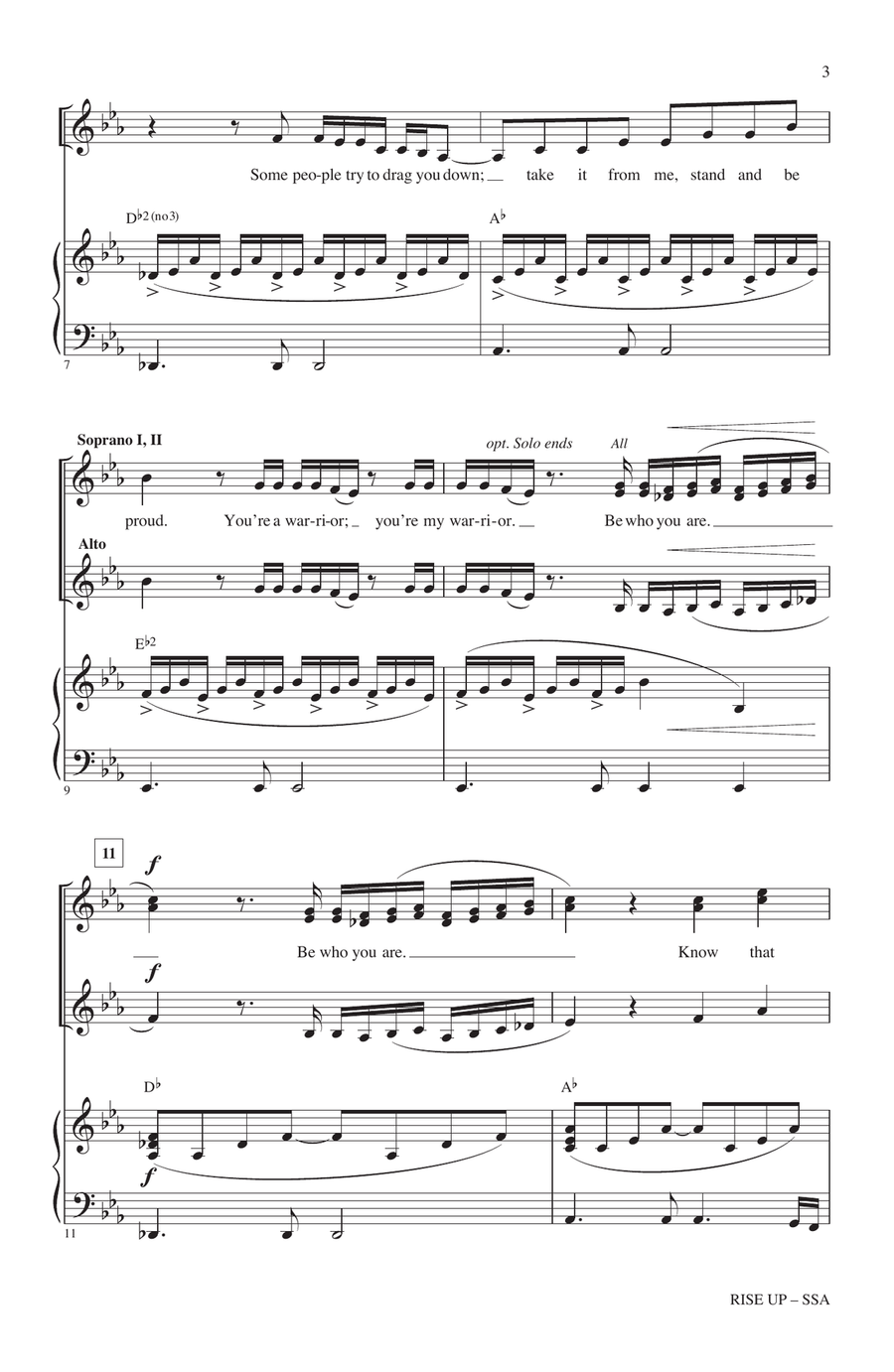 Rise Up (arr. Kirby Shaw) SSA scores gallery preview page 2