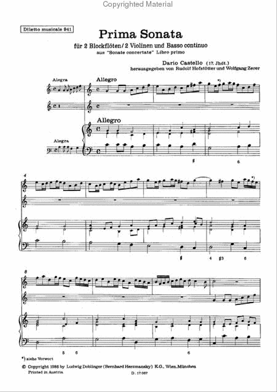 Prima Sonata in C Prima Sonata in C School and Community scores gallery preview page 2