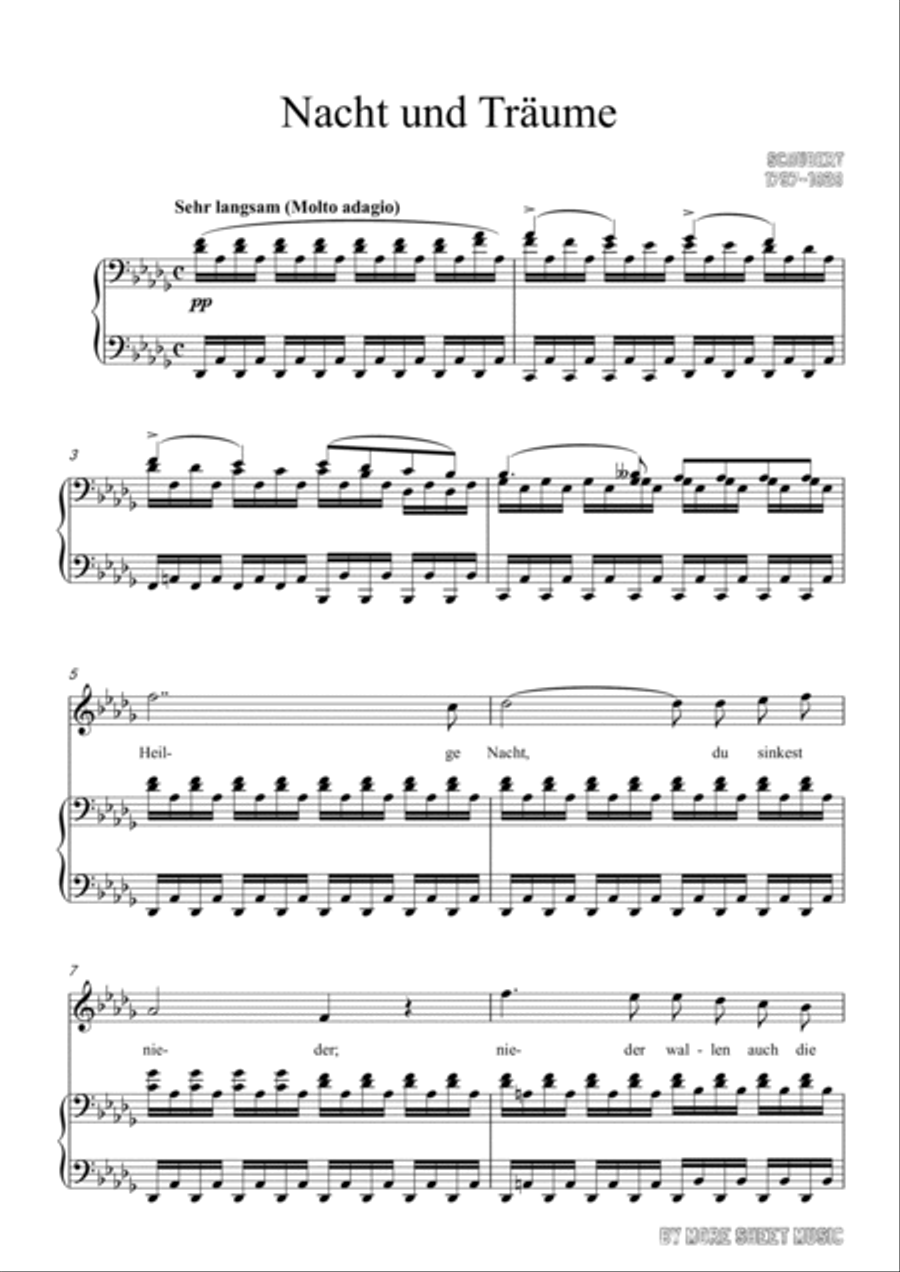 Schubert-Nacht und Träume in bD for Vocal and Piang Voice scores gallery preview page 2