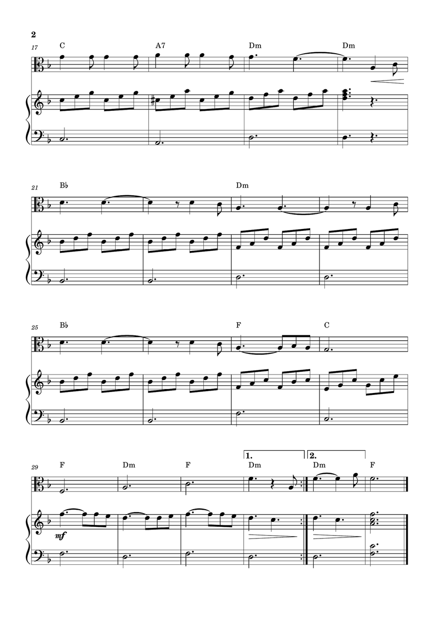 Hallelujah Viola scores gallery preview page 2