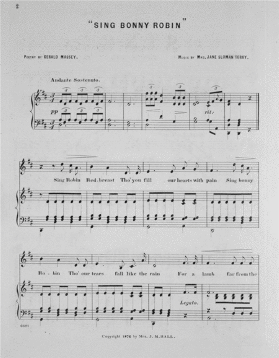 Sing Bonny Robin. Ballad Voice scores gallery preview page 2