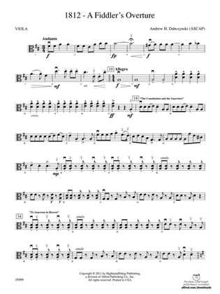 1812 -- A Fiddler's Overture: Viola