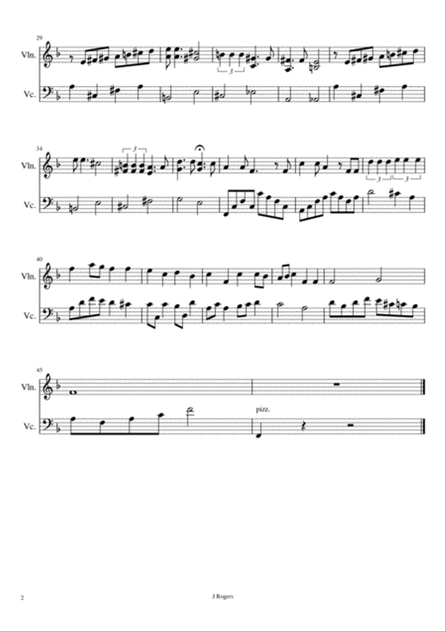 A Nightingale San in Berkeley Square String Duet scores gallery preview page 2