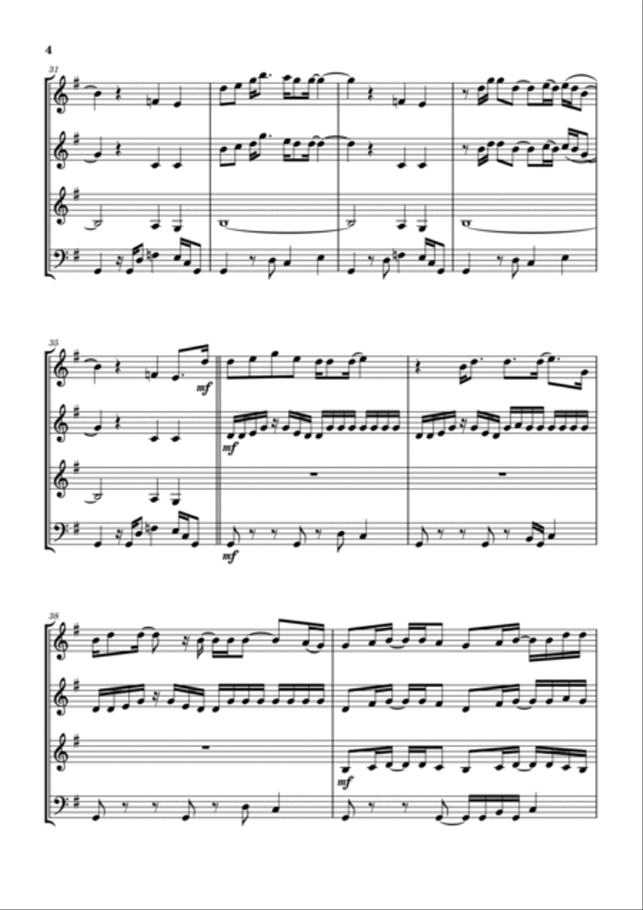 On The Western Skyline On The Western Skyline Woodwind Quartet scores gallery preview page 5
