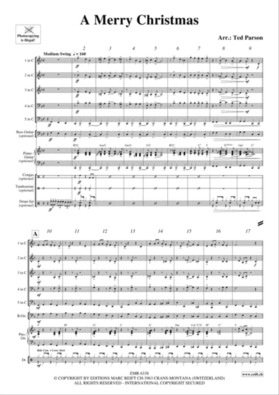A Merry Christmas Concert Band scores gallery preview page 4
