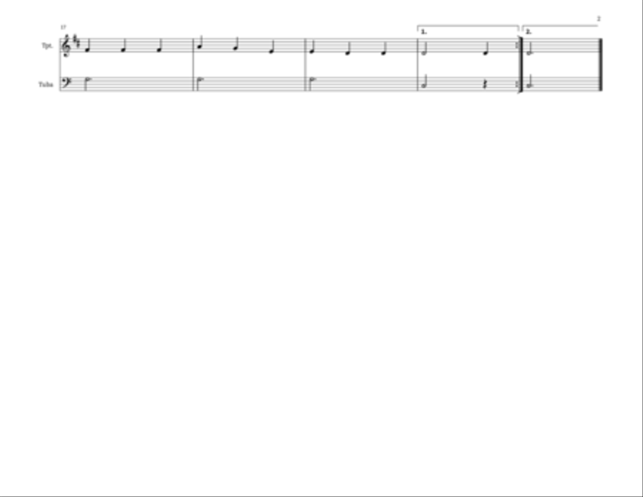 Sweet Betsy From Pike Brass Duet scores gallery preview page 2
