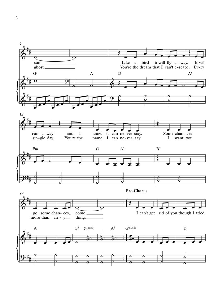 You Had Me at Hello Piano, Vocal scores gallery preview page 2