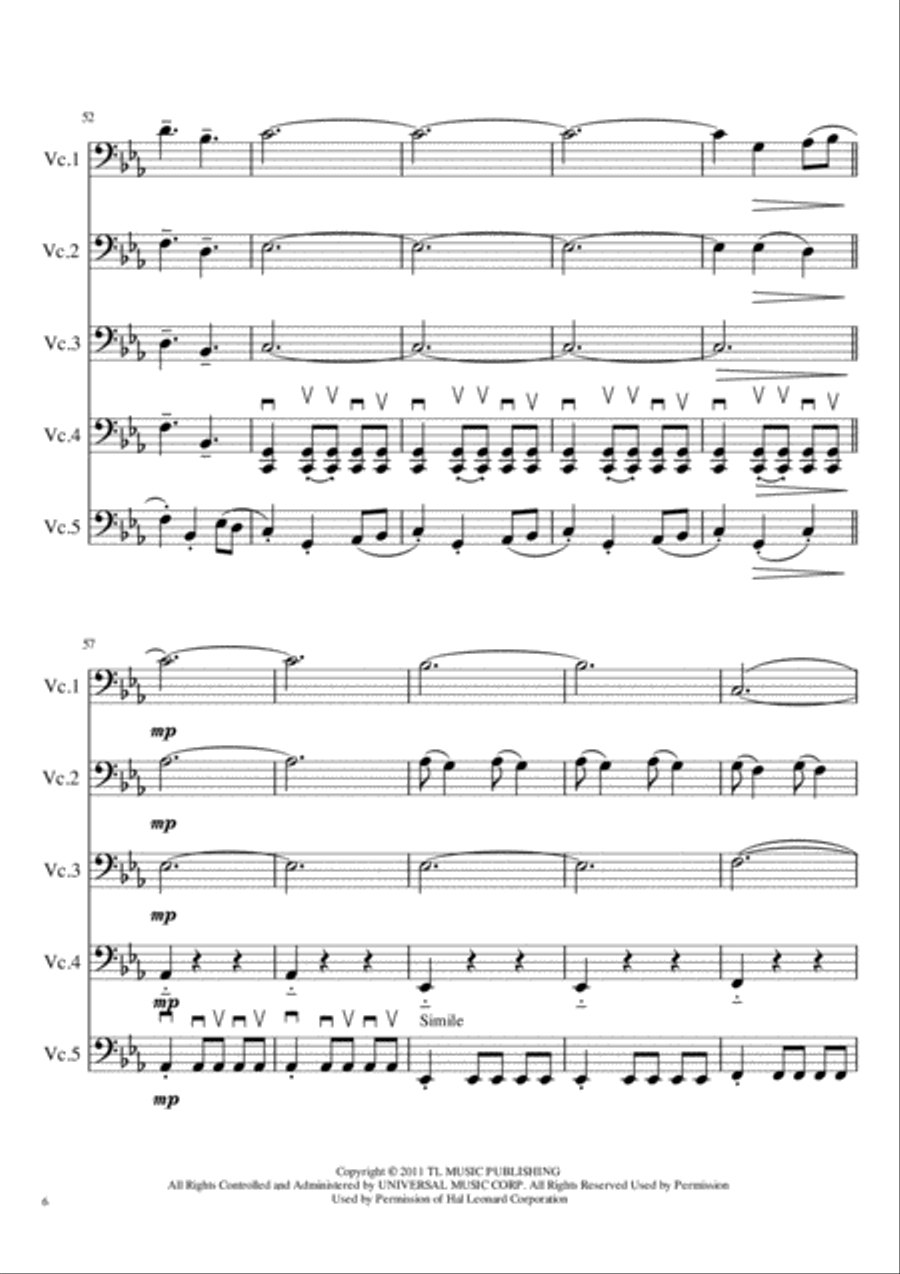 Game Of Thrones Cello Solo scores gallery preview page 6