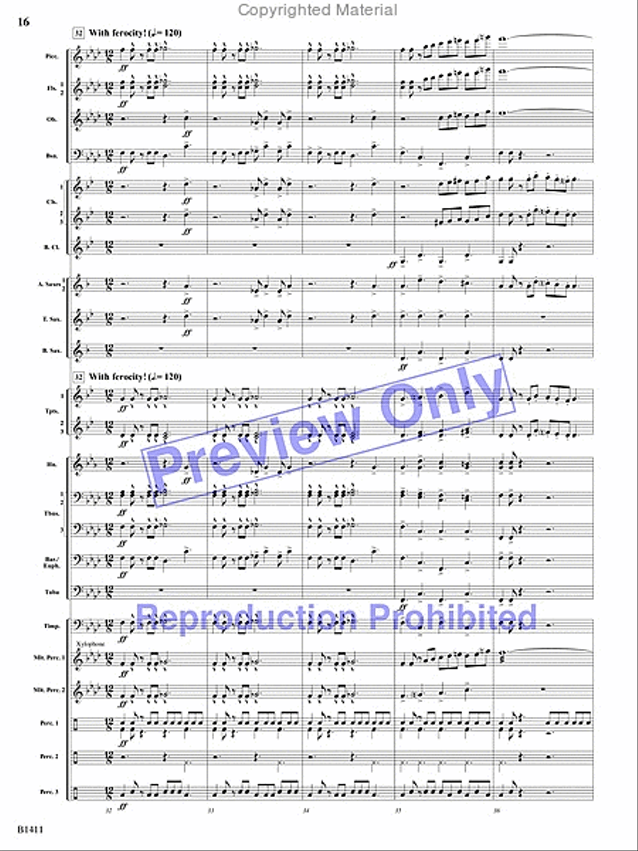 Pirates! Pirates! Concert Band scores gallery preview page 56