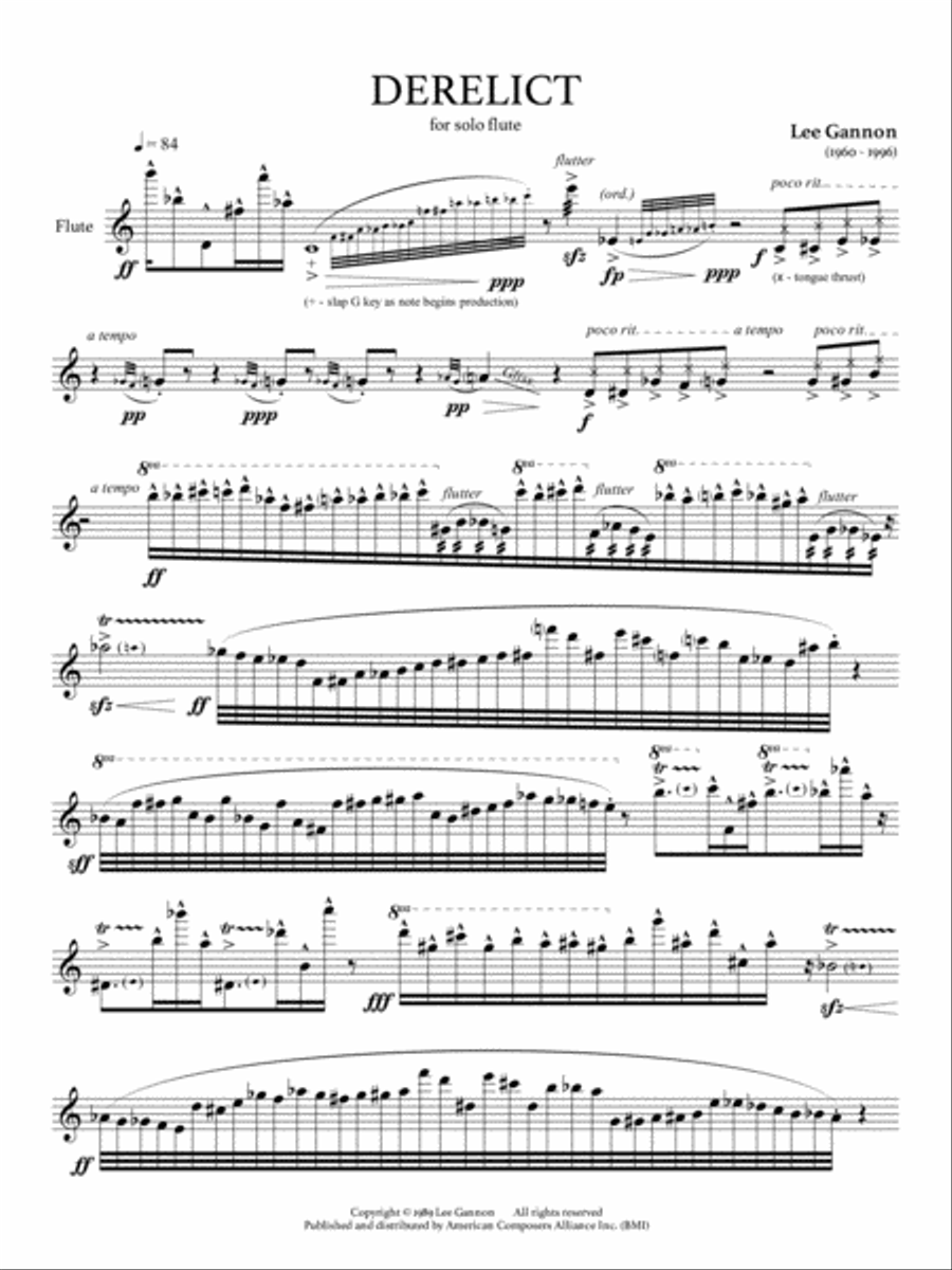[Gannon] Derelict Flute Solo scores gallery preview page 4
