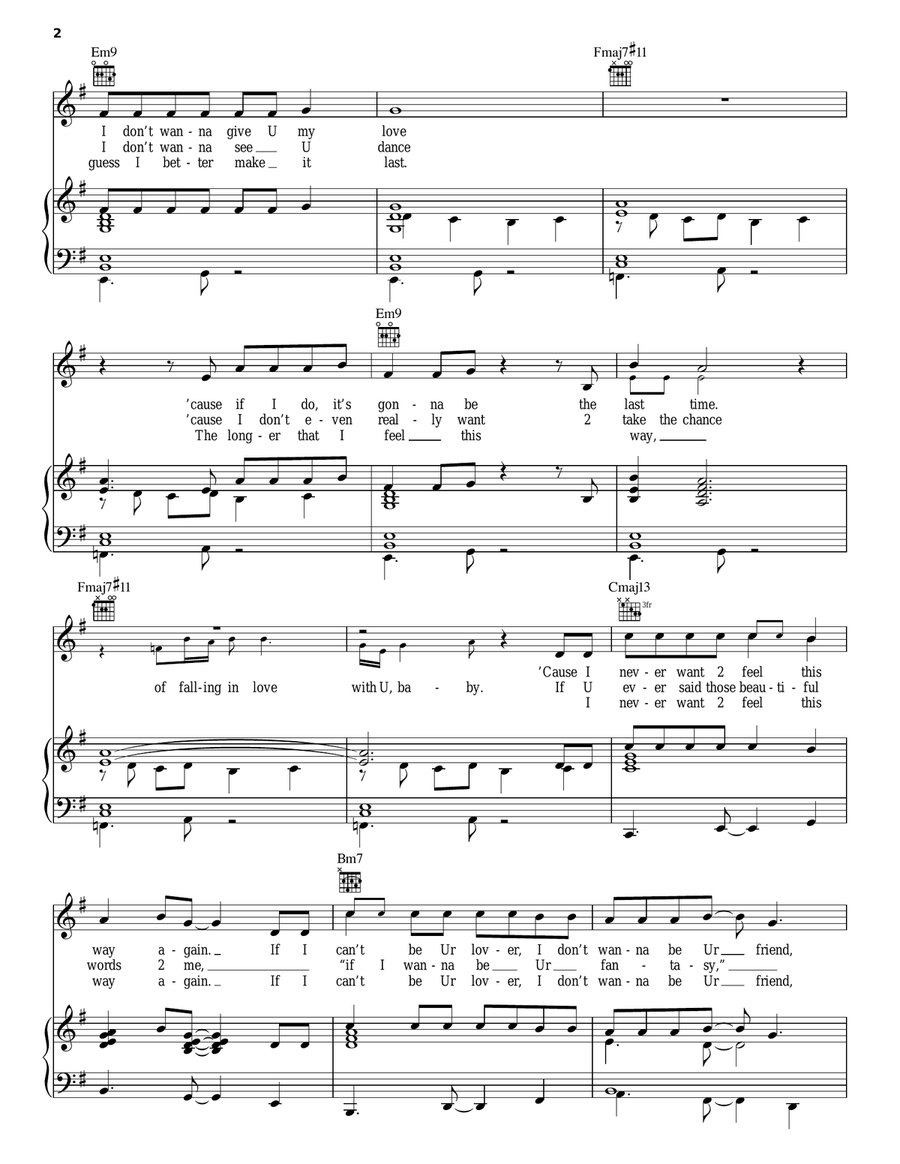 The Dance The Dance Piano, Vocal, Guitar scores gallery preview page 2