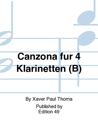 Canzona fur 4 Klarinetten (B)