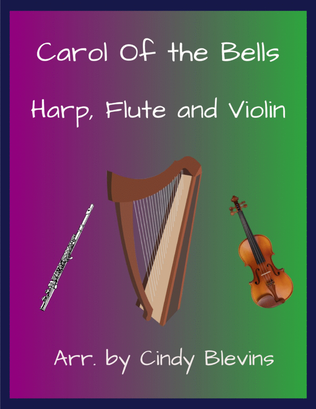 Book cover for Carol of the Bells, for Harp, Flute and Violin