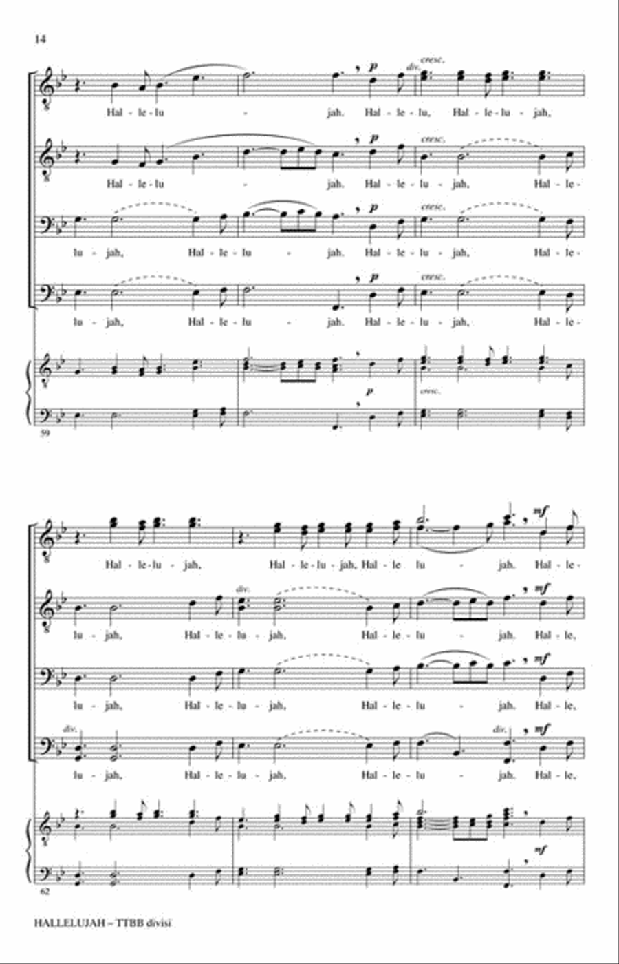 Hallelujah TTBB scores gallery preview page 5
