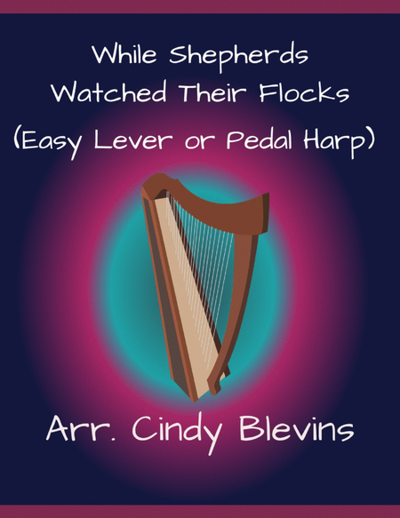 While Shepherds Watched Their Flocks, for Easy Harp Solo image number null