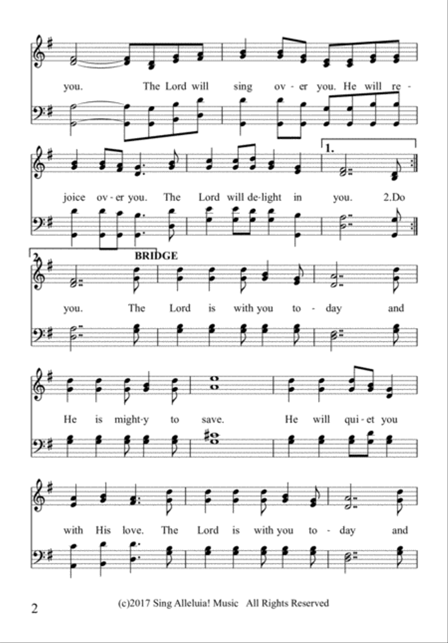 The Lord Will Delight In You 4-Part scores gallery preview page 2