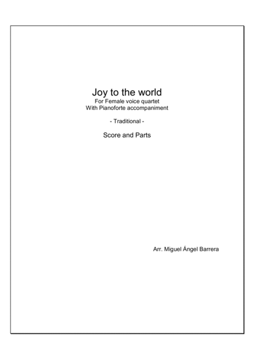 Joy to the world, for female voice quartet with pianoforte accompaniment image number null