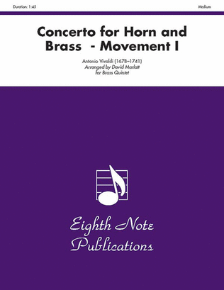 Book cover for Concerto for Horn and Brass (Movement I)