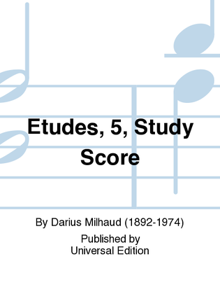 Book cover for Etudes, 5, Study Score