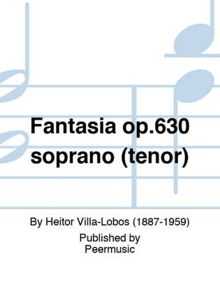 Book cover for Fantasia op.630 soprano (tenor)