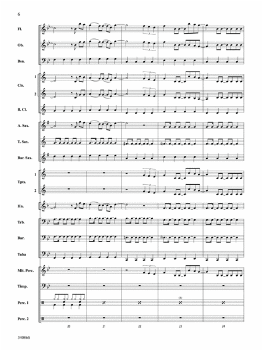 The Edge of Glory: Score The Edge of Glory: Score Concert Band scores gallery preview page 6