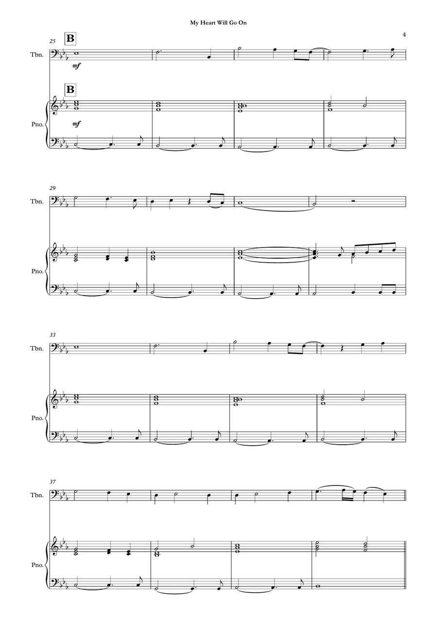 My Heart Will Go On (Love Theme From 'titanic') Chamber Music scores gallery preview page 6