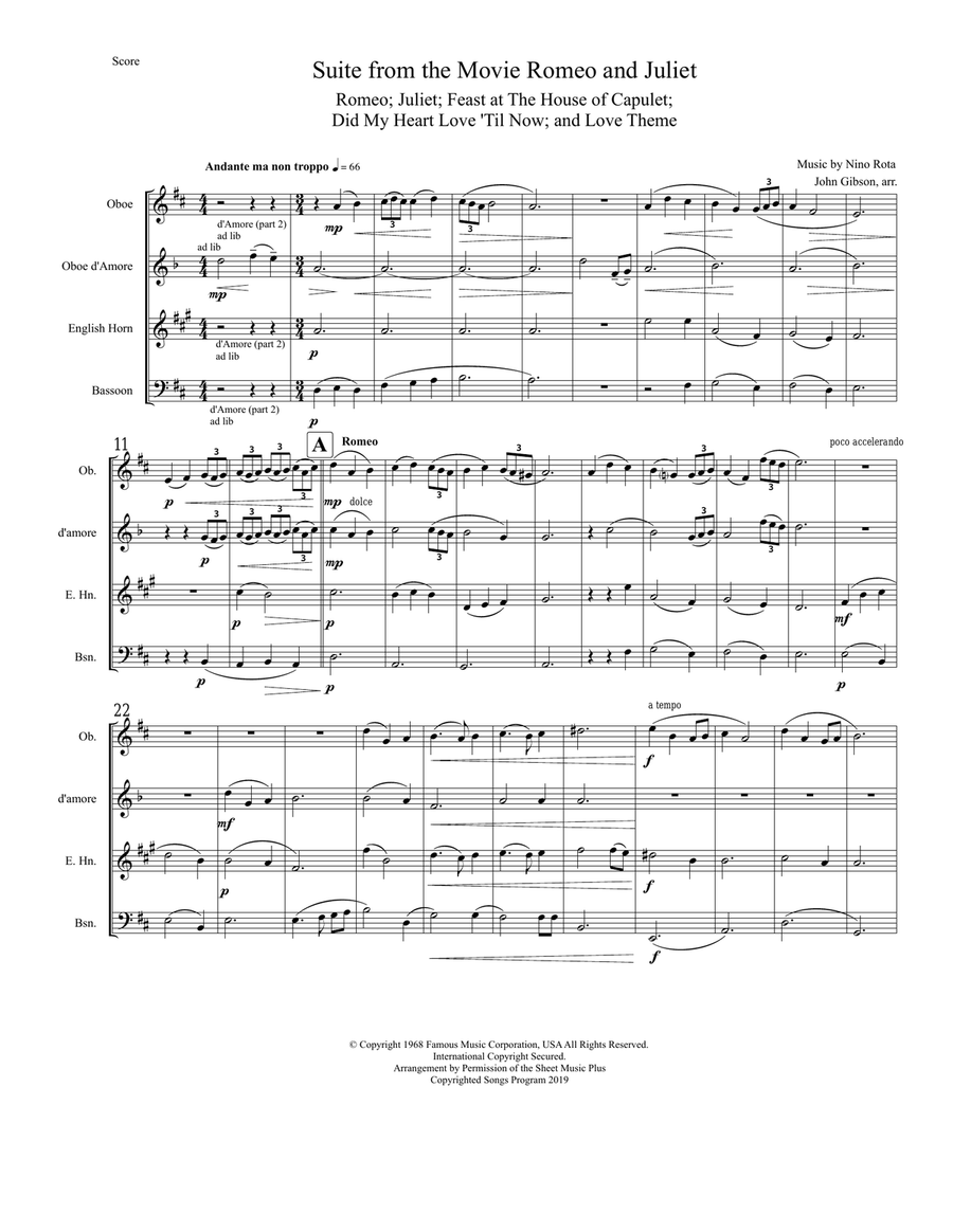 Suite: Romeo; Juliet; The Feast At The House Of Capulet; Did My Heart Love 'til Now/love Theme String Quartet scores gallery preview page 2