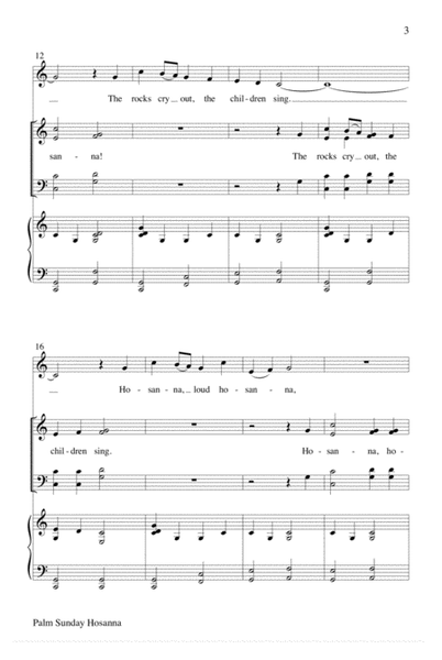 Palm Sunday Hosanna-SATB image number null