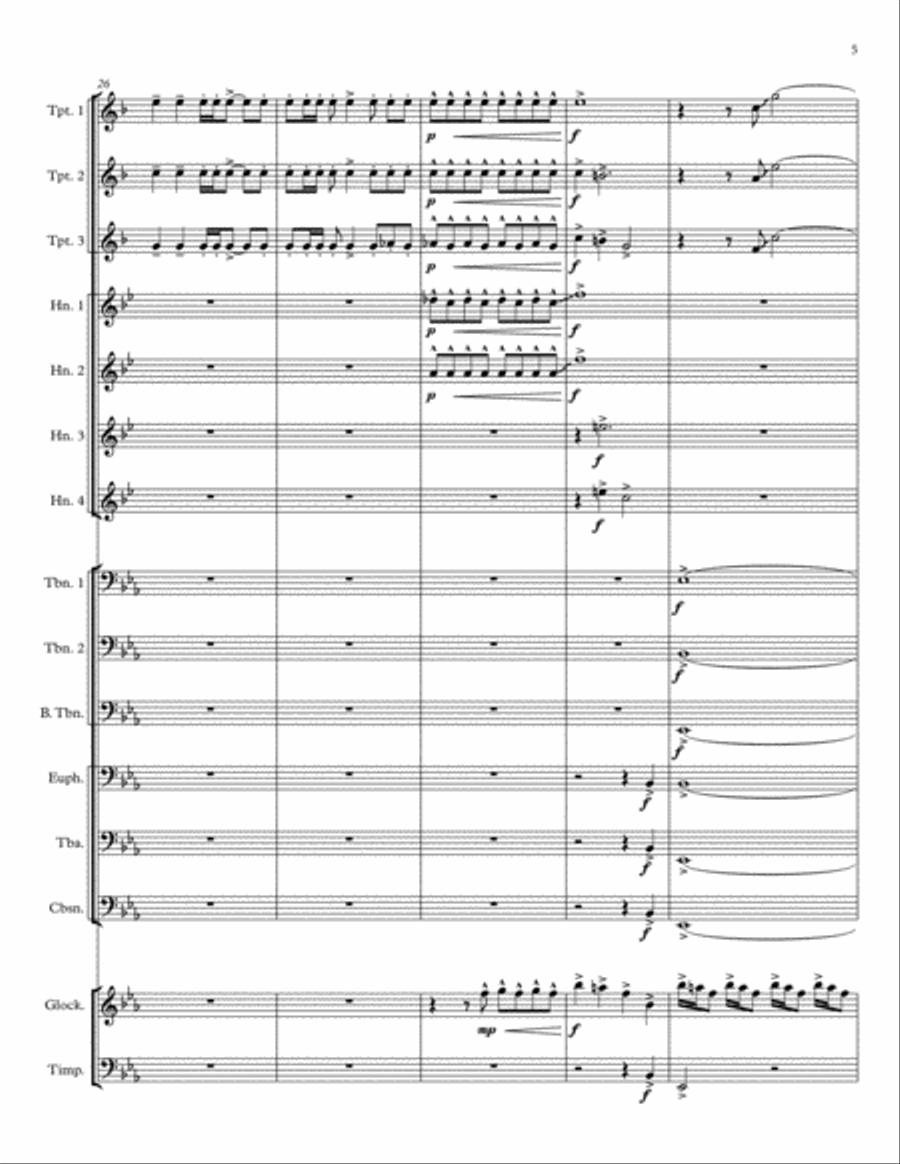 Upon New Horizons Brass Ensemble scores gallery preview page 6