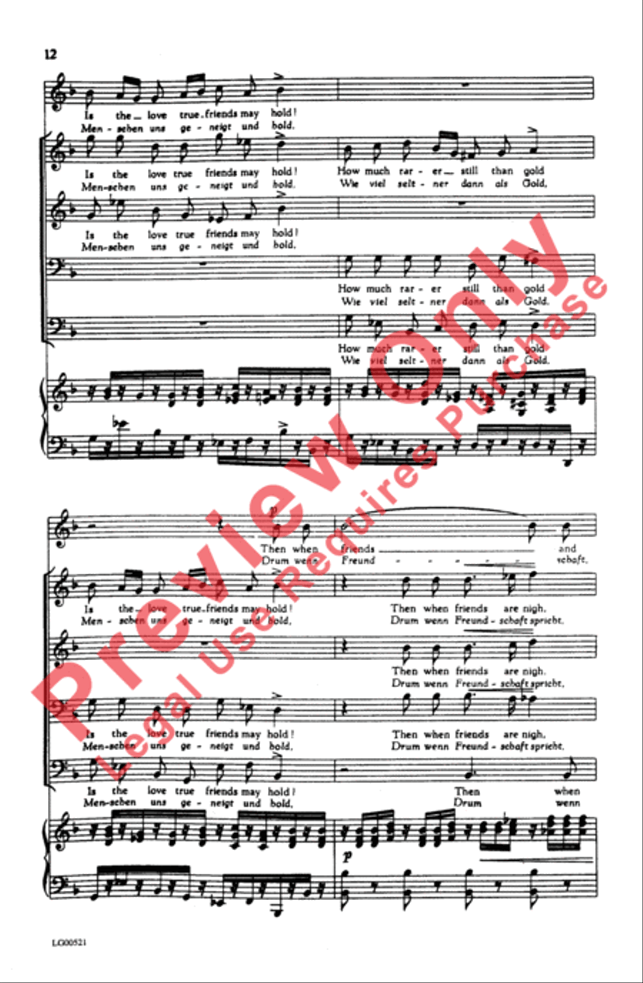 Ständchen Men's Choir scores gallery preview page 12
