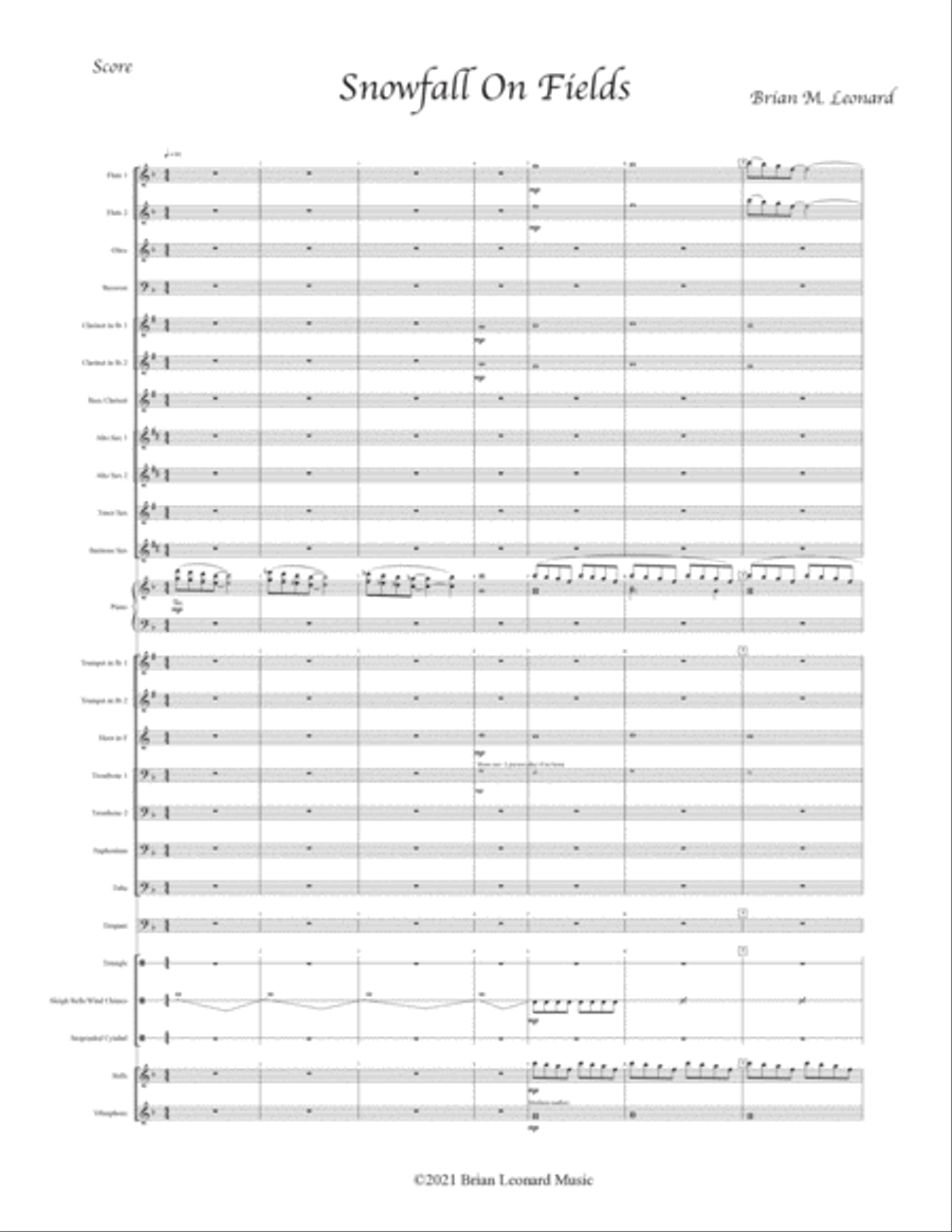 Snowfall On Fields Concert Band scores gallery preview page 3