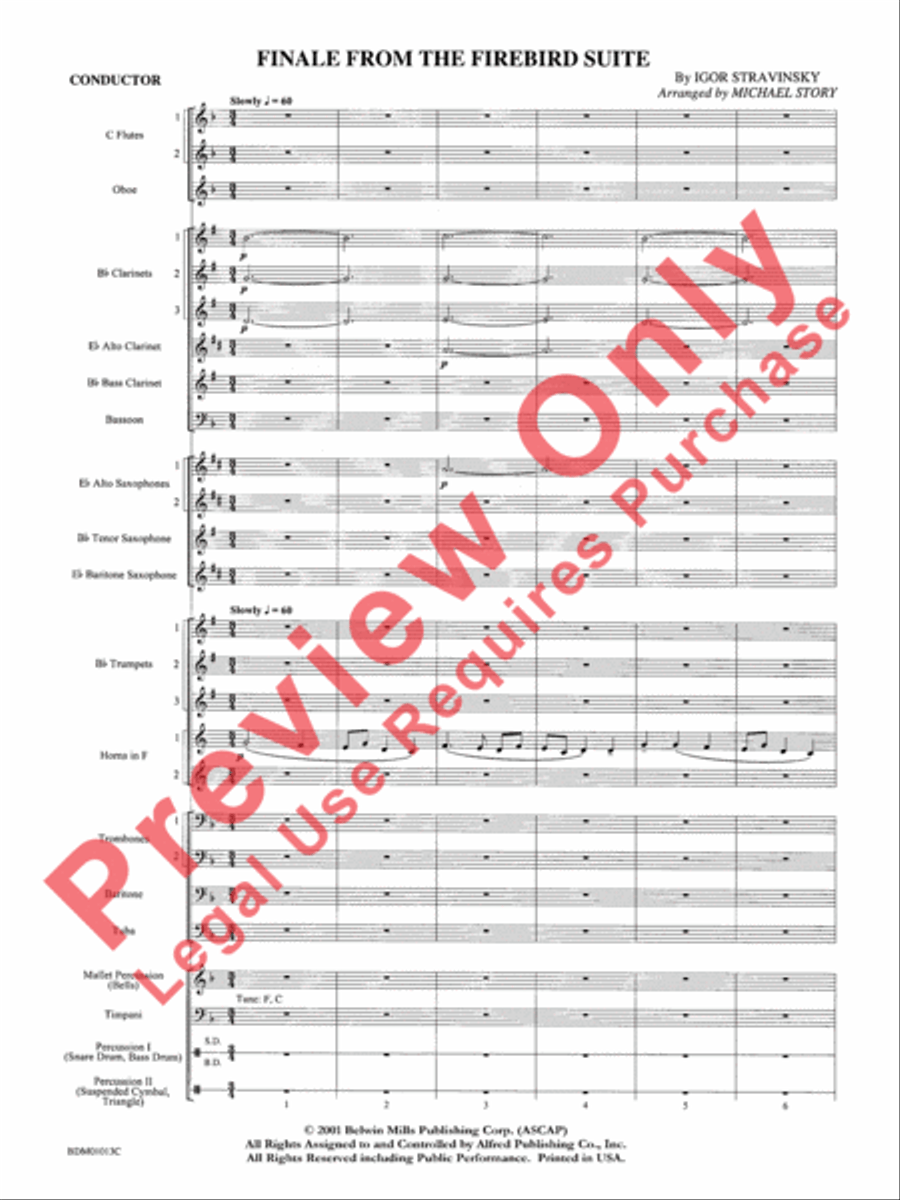 Finale from The Firebird Suite Concert Band scores gallery preview page 3
