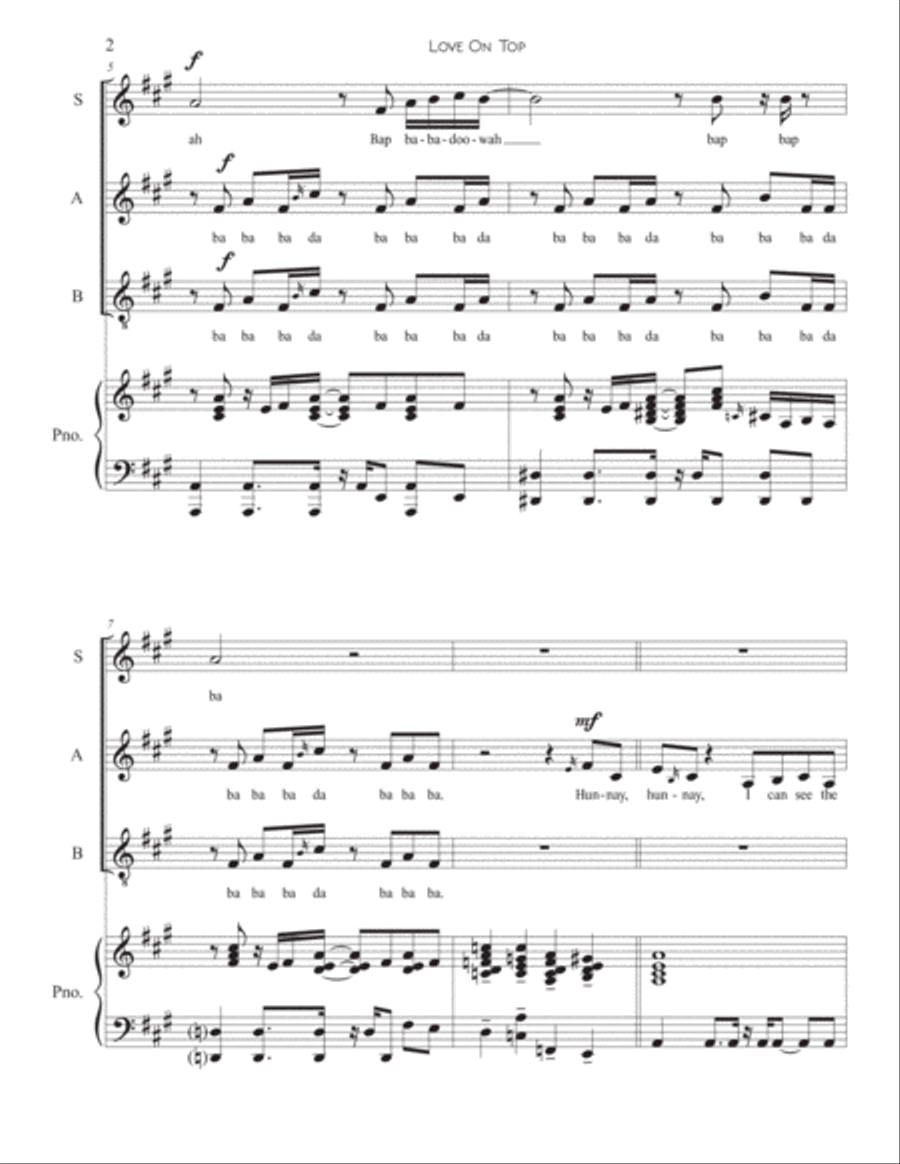 Love On Top 3-Part scores gallery preview page 2