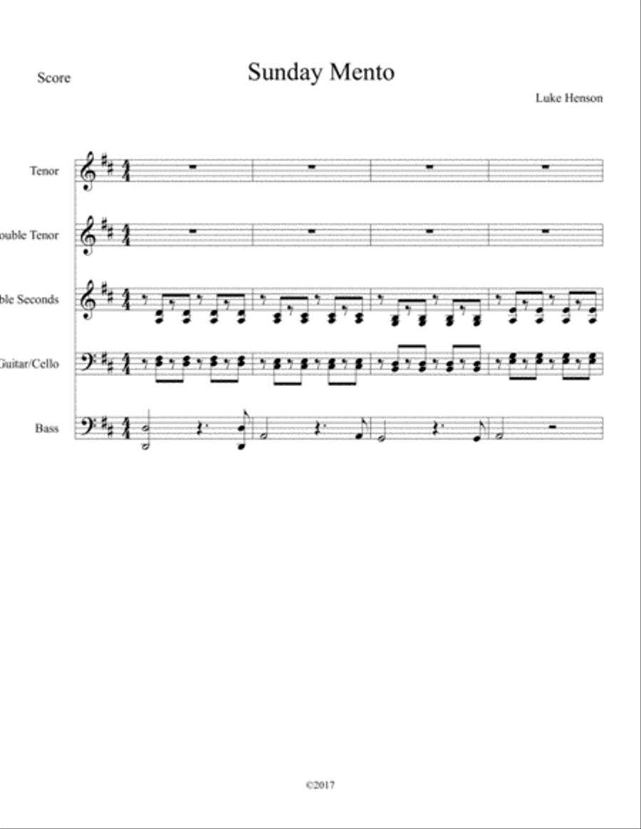 Sunday Mento Small Ensemble scores gallery preview page 2