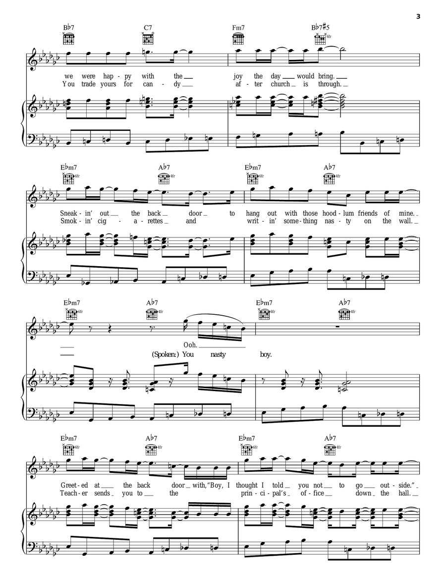 I Wish Piano, Vocal, Guitar scores gallery preview page 3