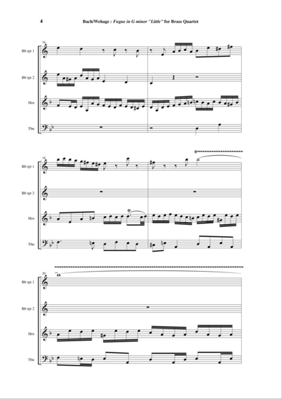 J. S. Bach: Fugue in g minor (