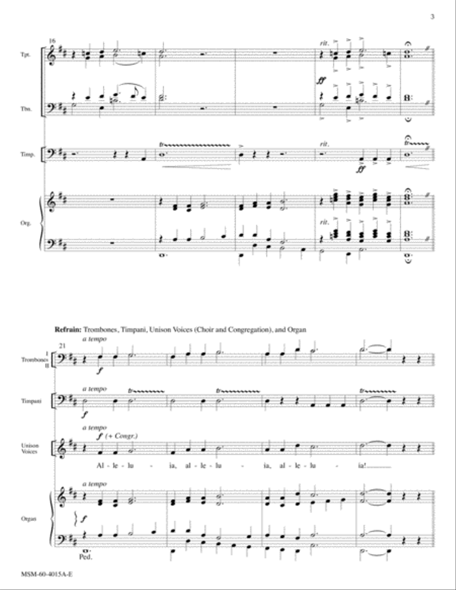 The Strife Is O'er, the Battle Done Choir scores gallery preview page 3