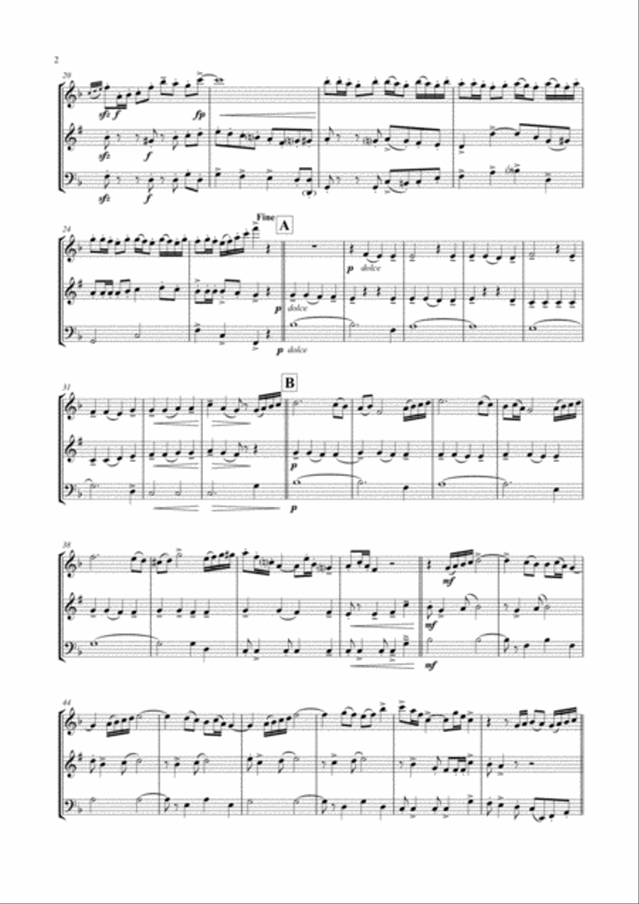 Fest Fanfare - Classical Festive Fanfare - Opener - Wind Trio Woodwind Trio scores gallery preview page 2